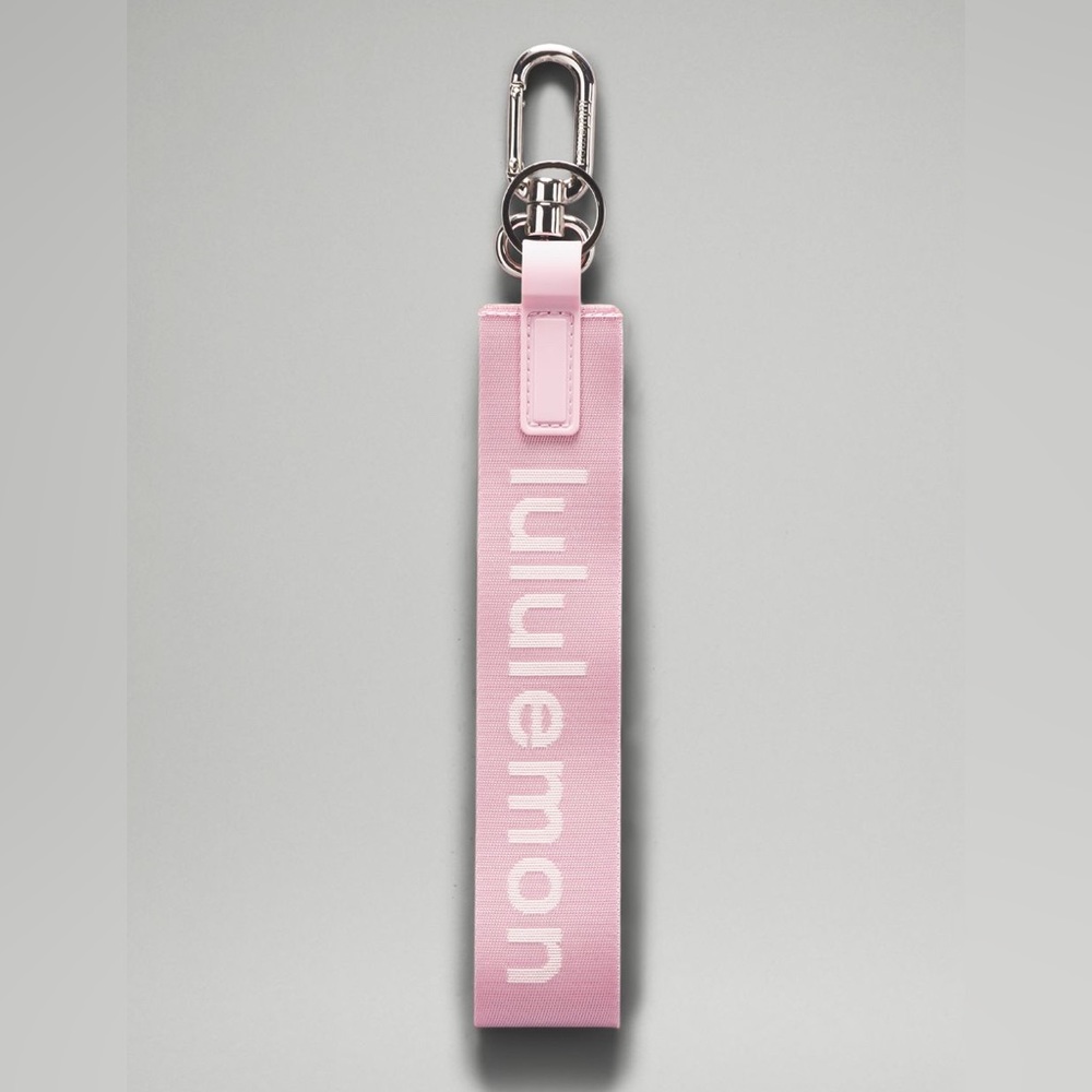NWT Lululemon Pink Peony Never Lost Keychain
